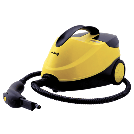 H.Koenig NV6200 Limpador a Vapor Multifunção, Autonomia 45 min, Pronto em 8 min, Pressão 4 bars, Compacto, Casa, Chão, Móveis, Carro, 10 Acessórios