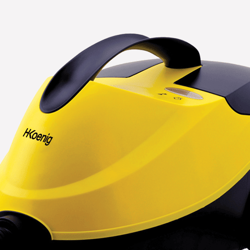 H.Koenig NV6200 Limpador a Vapor Multifunção, Autonomia 45 min, Pronto em 8 min, Pressão 4 bars, Compacto, Casa, Chão, Móveis, Carro, 10 Acessórios