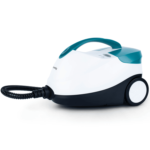 H.Koenig NV6400 Limpador a Vapor Multifunção com Rodas, Autonomia 45 min, Pronto em 8 min, 4 bars, 140°C, Mala de Acessórios com 2 Escovas NylonAço Inox