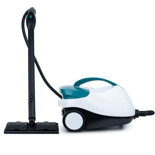 H.Koenig NV6400 Limpador a Vapor Multifunção com Rodas, Autonomia 45 min, Pronto em 8 min, 4 bars, 140°C, Mala de Acessórios com 2 Escovas NylonAço Inox