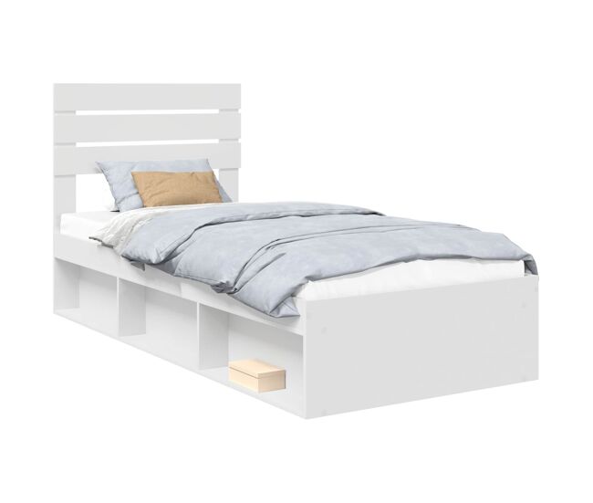 Estructura de cama individual para adultos - 100 x 200 cm Madera de pino macizo
