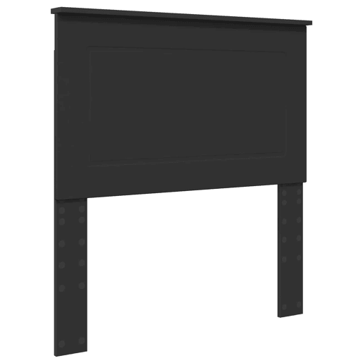 Estrutura de cama de solteiro para adultos Preto e Prata 75 x 190 cm Madeira processada