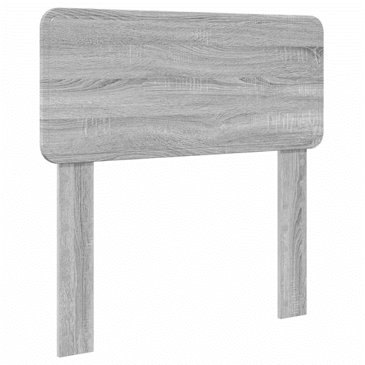 Estrutura de cama de solteiro com cabeceira - Cinza Sonoma 75 x 190 cm