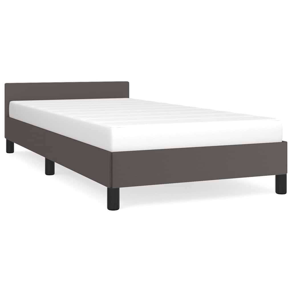 Estructura de cama individual para adultos 93x207 Gris