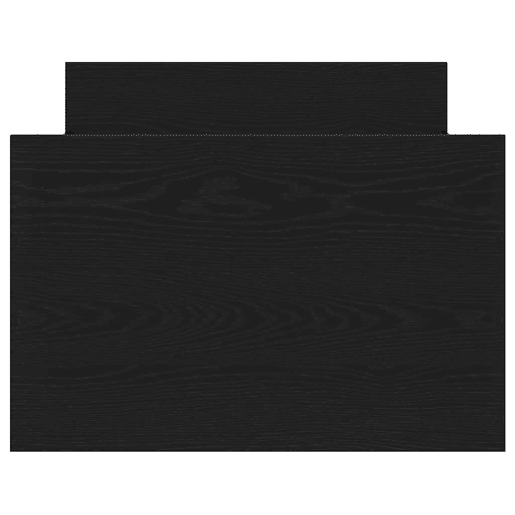 Estrutura de cama de solteiro para adultos com cabeceira Carvalho Preto 193 x 78 x 50 cm