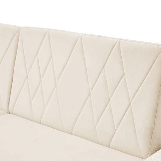 Sofá pequeno de 2 lugares - Sofá-cama com função de cama, em veludo, ideal para sala de estar, quarto, cinema em casa, quarto de hóspedes - Bege