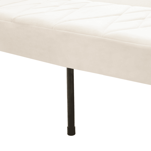 Sofá pequeno de 2 lugares - Sofá-cama com função de cama, em veludo, ideal para sala de estar, quarto, cinema em casa, quarto de hóspedes - Bege