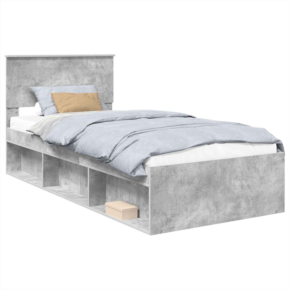 Estructura de cama individual para adultos 103x210 Gris
