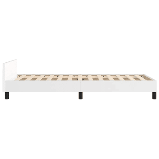 Estrutura de cama de solteiro para adultos c cabeceira 90x200 cm branco