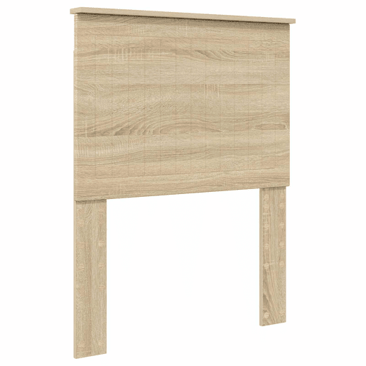 Estrutura de cama de solteiro para adultos Carvalho Sonoma e Prata 70 x 190 cm