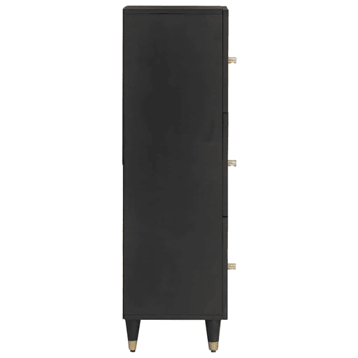 Aparador - Bufete - Móvel de apoio com porta Preto 40 x 33 x 110 cm Madeira de manga maciça pt1532