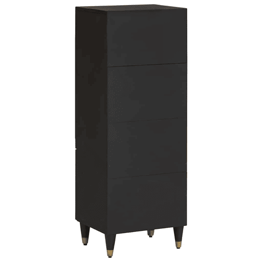 Aparador - Bufete - Móvel de apoio com porta Preto 40 x 33 x 110 cm Madeira de manga maciça pt1532