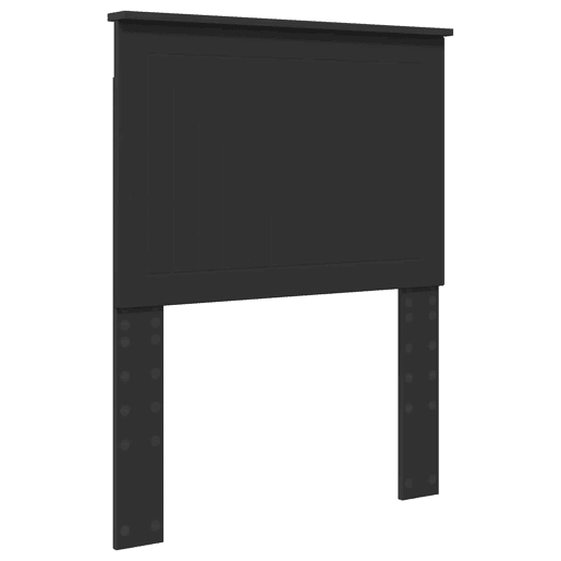 Estrutura de cama de solteiro para adultos Preto e Prata 70 x 190 cm Madeira processada