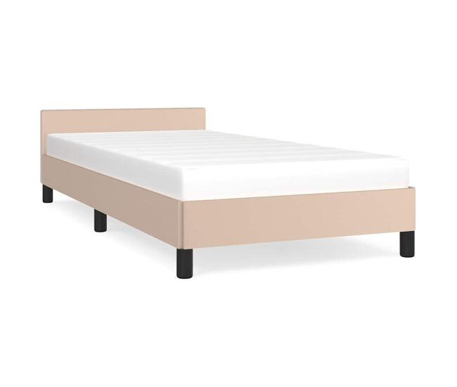 Estructura de cama individual para adultos con cabecero capuchino 90x200 cm
