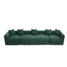Sofá modular de 4 lugares - Com arrumação, funcionalidade modular, adequado para animais de estimação - Esmeralda