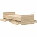 Estructura de cama individual para adultos 93x203 Estructura de cama individual para adultos 93x203 Gris