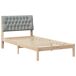 Estructura de cama individual para adultos 105x217 Estructura de cama individual para adultos 105x217 Blanco/ Gris Claro
