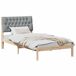 Estructura de cama individual para adultos 105x217 Estructura de cama individual para adultos 105x217 Blanco/ Gris Claro