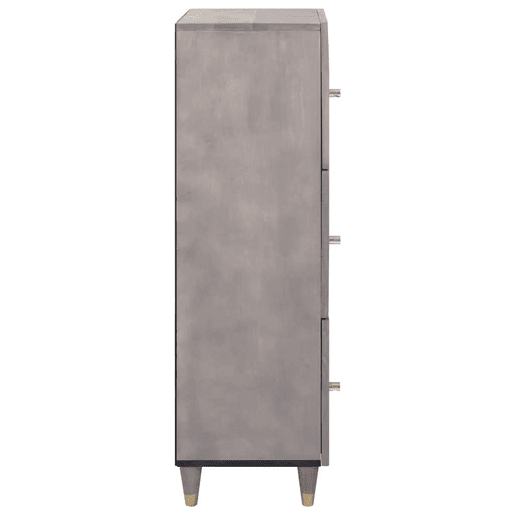 Aparador - Bufete - Móvel de apoio Cinza e Ouro 40 x 33 x 110 cm Madeira de manga maciça pt501