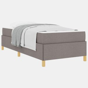 Estrutura de cama de solteiro simple Cinzento-acastanhado 90 x 200 cm tecido