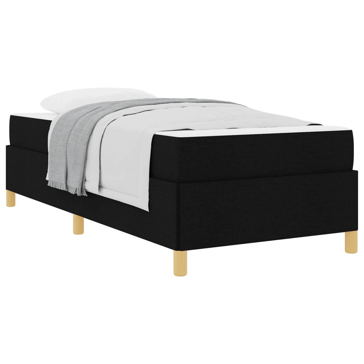 Estructura de cama individual para adultos 90x203 Negro