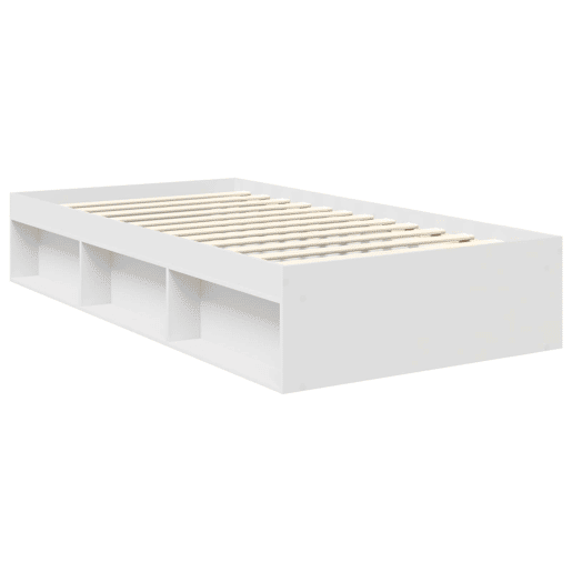Estrutura de cama de solteiro para adultos com Cabeceira - Branco 100 x 200 cm
