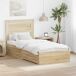 Estructura de cama simple para adultos 93x210 Estructura de cama simple para adultos 93x210 Gris