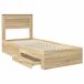 Estructura de cama simple para adultos 93x210 Estructura de cama simple para adultos 93x210 Gris