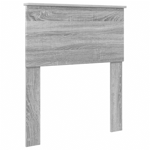 Estrutura de cama de solteiro com cabeceira - Cinza Sonoma 75 x 190 cm