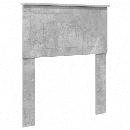 Estrutura de cama de solteiro para adultos com cabeceira Cinza Concreto 75 x 190 cm