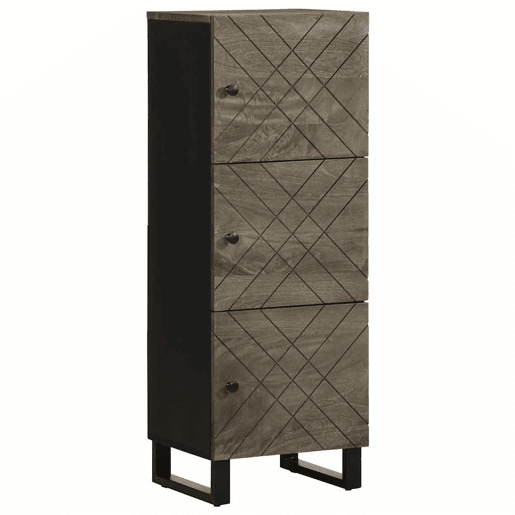Armário alto - Bufete - Móvel de apoio 40x33x110 cm madeira de mangueira maciça preto pt1495 Armário alto - Bufete - Móvel de apoio 40x33x110 cm madeira de mangueira maciça preto pt1495