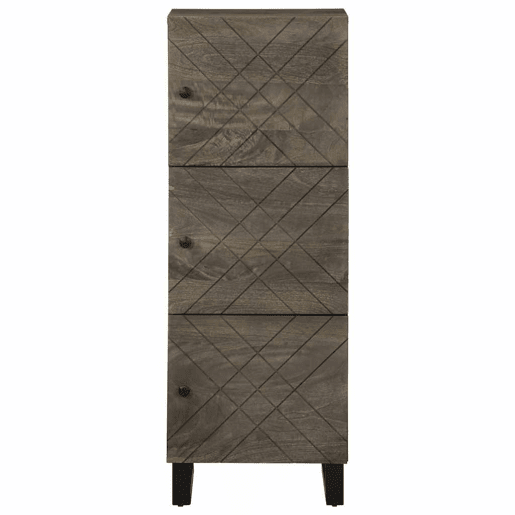 Armário alto - Bufete - Móvel de apoio 40x33x110 cm madeira de mangueira maciça preto pt1495 Armário alto - Bufete - Móvel de apoio 40x33x110 cm madeira de mangueira maciça preto pt1495