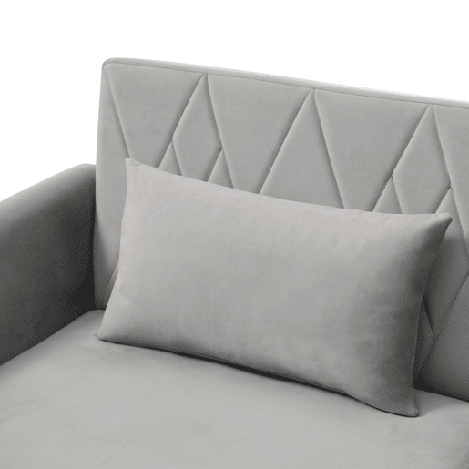 Sofá pequeno de 2 lugares - Sofá-cama com função de descanso - Cinza