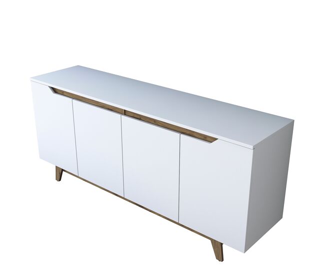 Aparador de madera "gondol" - 180 x 45 x 79 cm - blanco