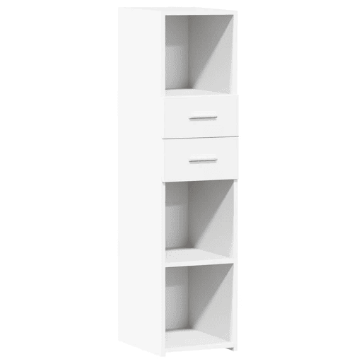 Armário alto - Bufete - Móvel de apoio 30x42,5x124 cm derivados de madeira branco pt1208