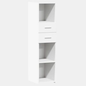 Armário alto - Bufete - Móvel de apoio 30x42,5x124 cm derivados de madeira branco pt1208