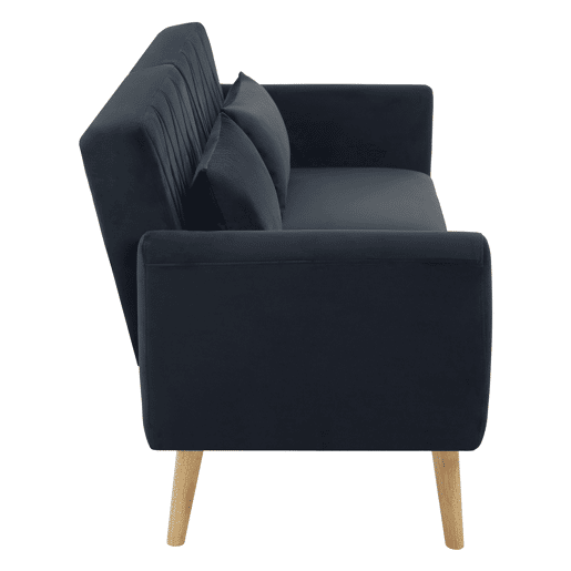 Sofá pequeno, sofá de dois lugares - sofá-cama com função de descanso - preto