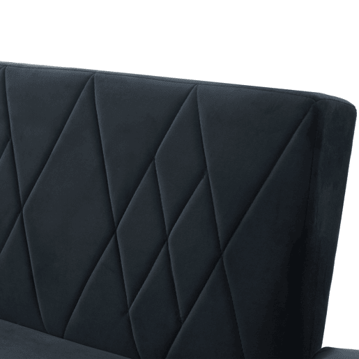 Sofá pequeno, sofá de dois lugares - sofá-cama com função de descanso - preto