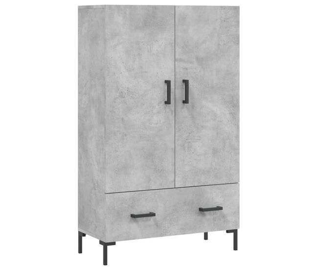 Aparador alto - mueble de almacenamiento madera de ingeniería gris hormigón 69,5x31x115 cm es1267