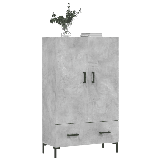 Armário alto - Móvel de apoio 69,5x31x115 cm derivados de madeira cinza-cimento pt1267 Armário alto - Móvel de apoio 69,5x31x115 cm derivados de madeira cinza-cimento pt1267