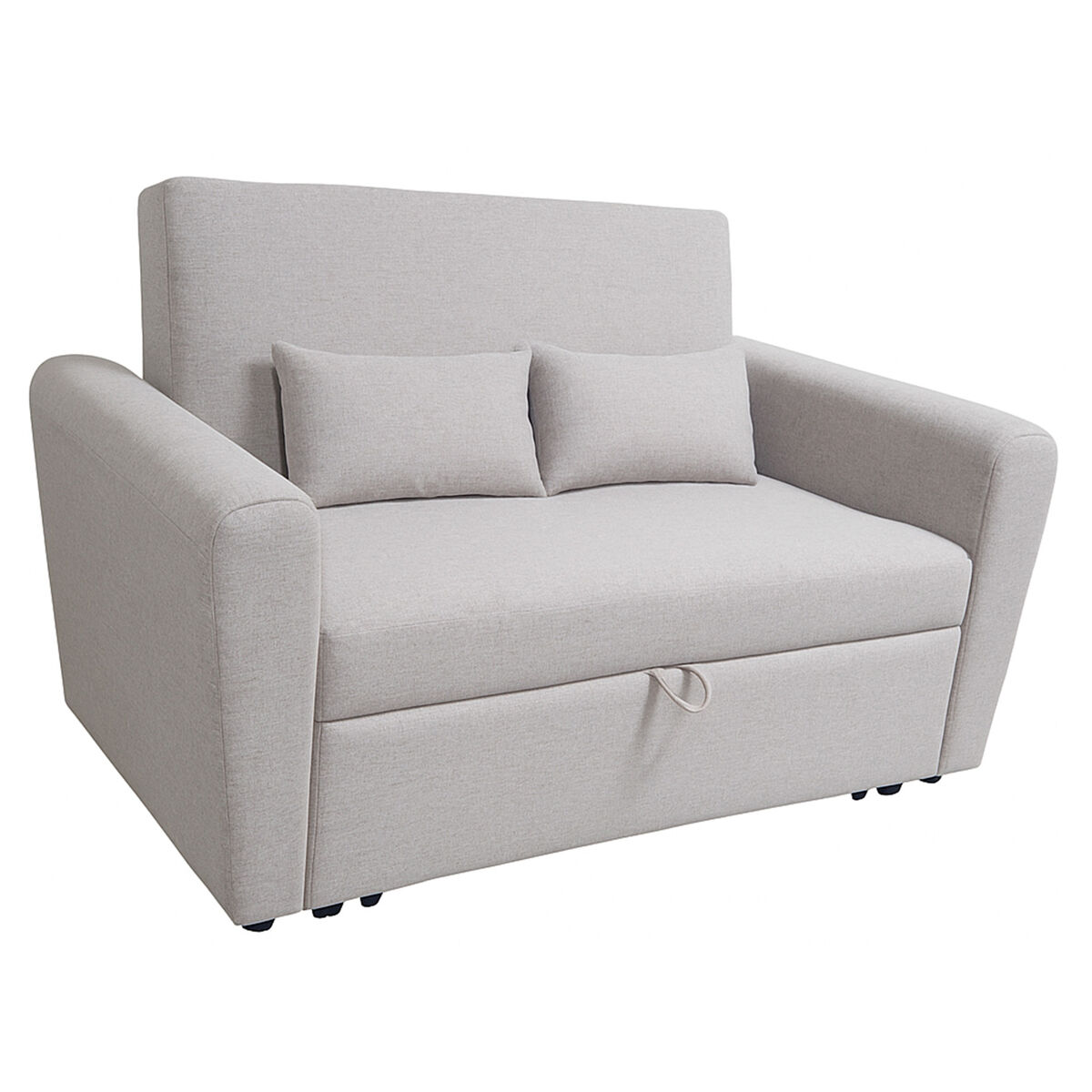 Sofá Cama de 2 Plazas modelo Nelson con Reposabrazos y 2 Cojines