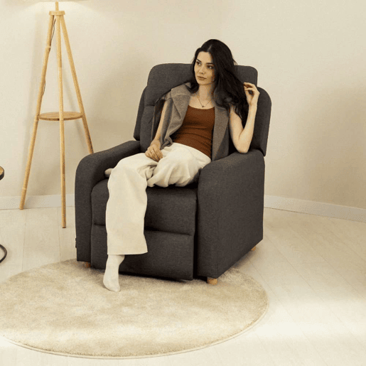 Poltrona Reclinável One Fabric Nalui relax reclinável (77x87x98 cm) Gris Antracita Poltrona Reclinável One Fabric Nalui relax reclinável (77x87x98 cm) Gris Antracita