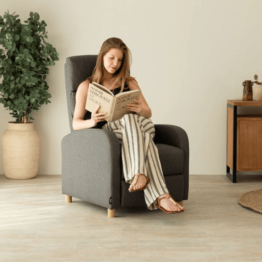 Poltrona Reclinável Verona Nalui relax reclinável em tela (63x96,5x79 cm) Gris Marengo Poltrona Reclinável Verona Nalui relax reclinável em tela (63x96,5x79 cm) Gris Marengo