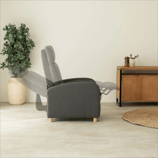 Poltrona Reclinável Verona Nalui relax reclinável em tela (63x96,5x79 cm) Gris Marengo Poltrona Reclinável Verona Nalui relax reclinável em tela (63x96,5x79 cm) Gris Marengo