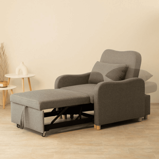 Poltrona cama Buddy Nalui reclinável 3 em 1 (92x97x90 cm) Gris Antracita
