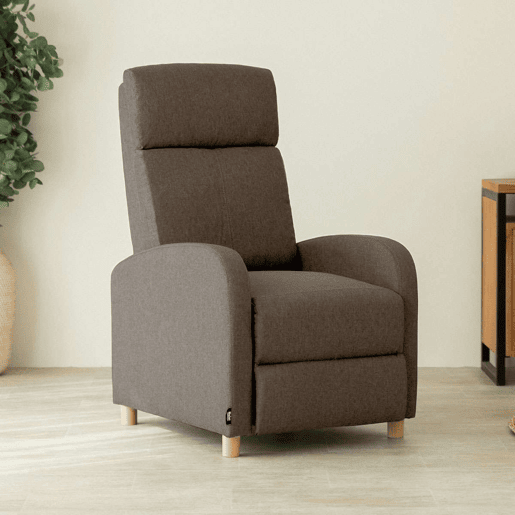 Poltrona Reclinável Verona Nalui relax reclinável em tela (63x96,5x79 cm) Marron