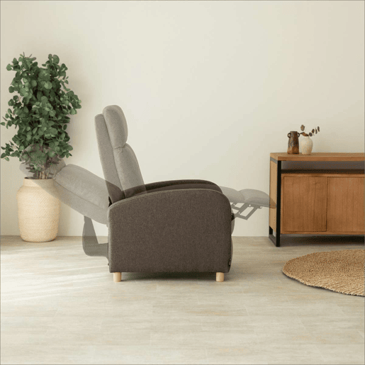 Poltrona Reclinável Verona Nalui relax reclinável em tela (63x96,5x79 cm) Marron