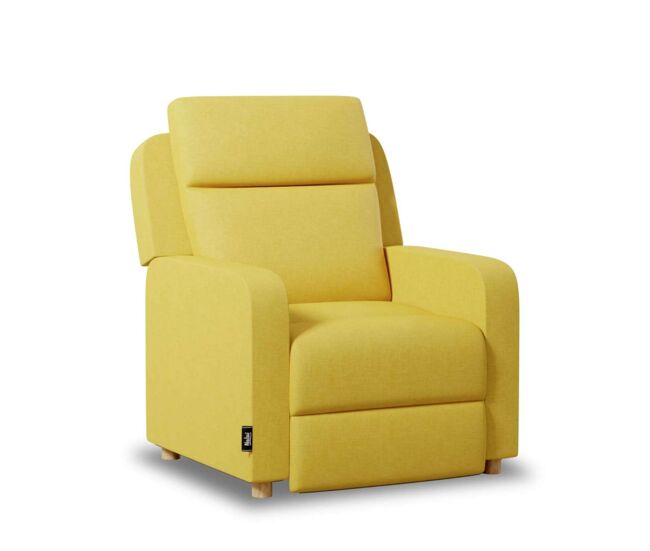 Sillón relax one fabric nalui amarillo reclinable