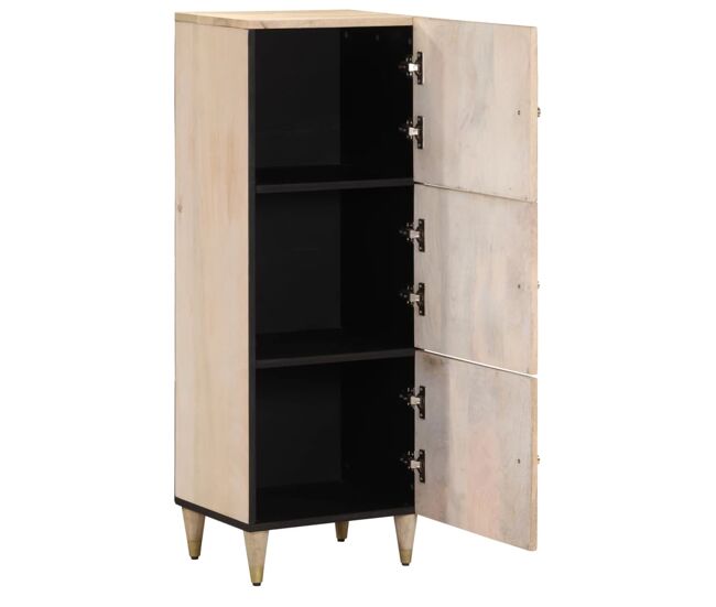 Aparador alto - mueble de almacenamiento madera maciza de mango 40x33x110 cm es1489