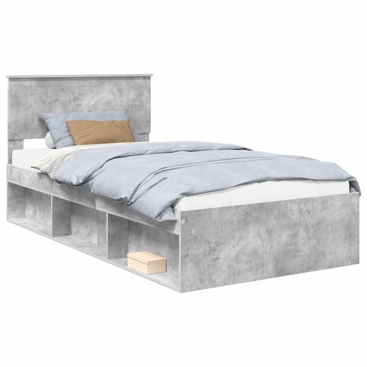 Estructura de cama individual para adultos 103x210 Gris